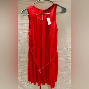 Banana Republic Sleeveless Tiered Maxi Red Dress Petite Medium NWT MSRP $129